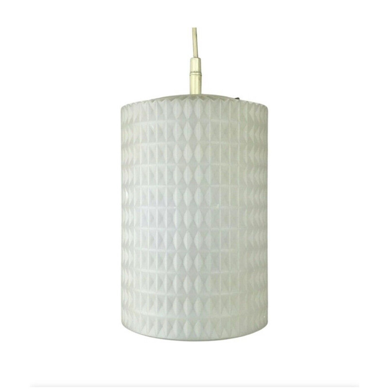 Vintage honeycomb pendant lamp in plastic by Erco, 1960-1970s