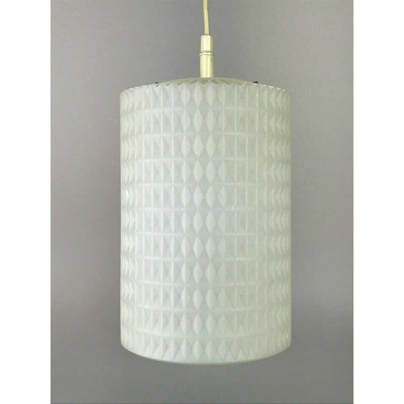 Vintage honeycomb pendant lamp in plastic by Erco, 1960-1970s