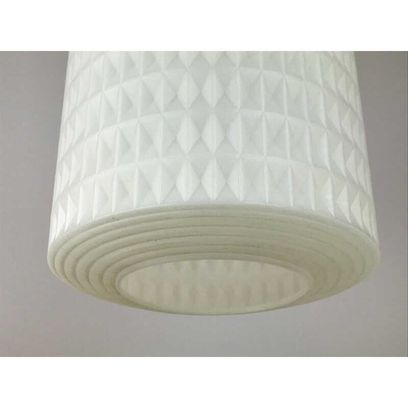 Vintage honeycomb pendant lamp in plastic by Erco, 1960-1970s