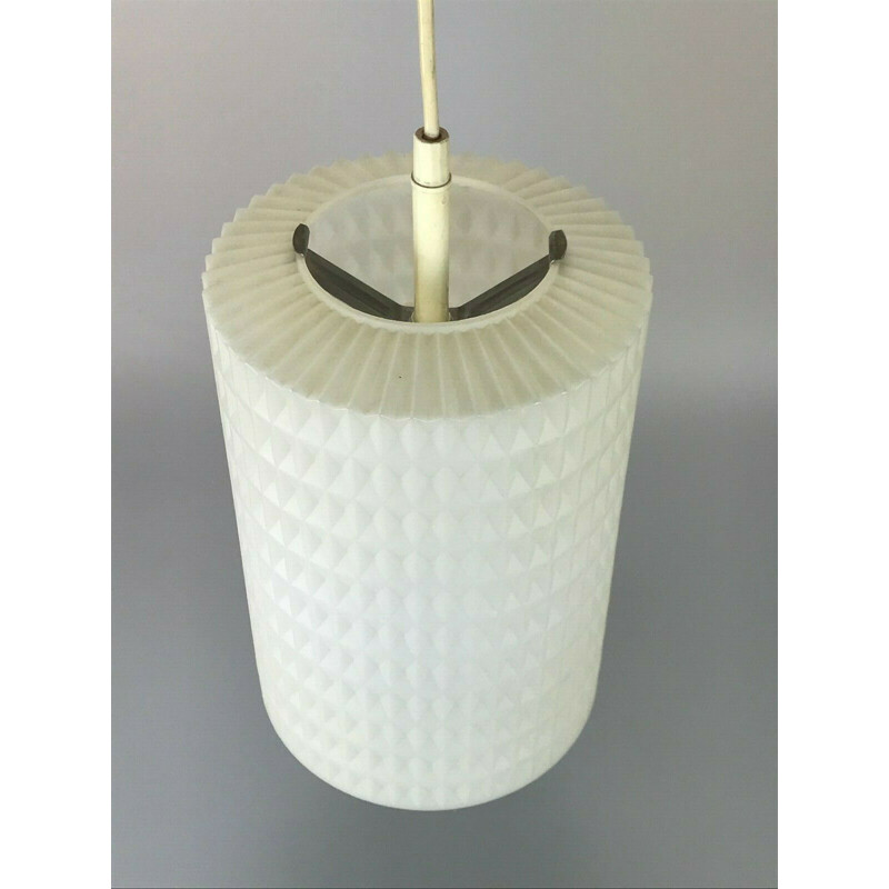 Vintage honeycomb pendant lamp in plastic by Erco, 1960-1970s