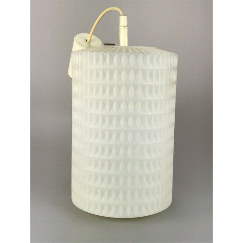 Vintage honeycomb pendant lamp in plastic by Erco, 1960-1970s