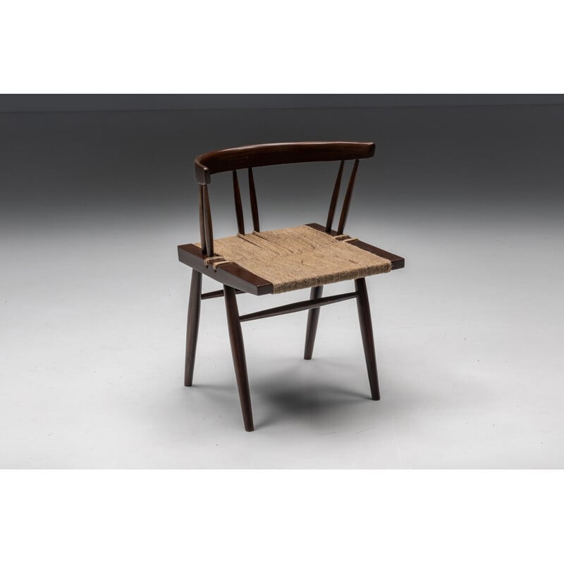 Vintage walnut dining chair by George Nakashima, 1960s