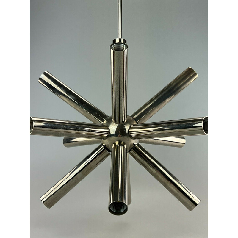 Vintage-Hängeleuchte Sputnik aus Chrom von Sciolari, 1960-1970