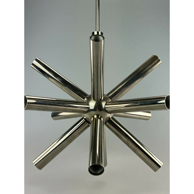 Suspension vintage Sputnik en chrome par Sciolari, 1960-1970