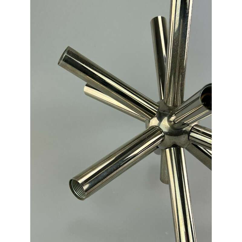 Vintage Sputnik chrome pendant lamp by Sciolari, 1960-1970s