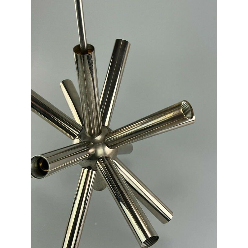 Vintage Sputnik chrome pendant lamp by Sciolari, 1960-1970s