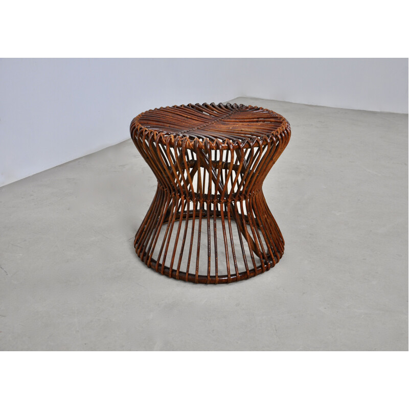 Vintage rattan stool, 1960