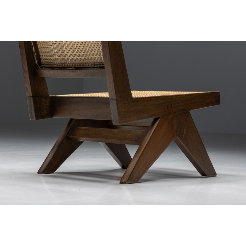 Vintage fauteuil zonder armen van Pierre Jeanneret, 1960