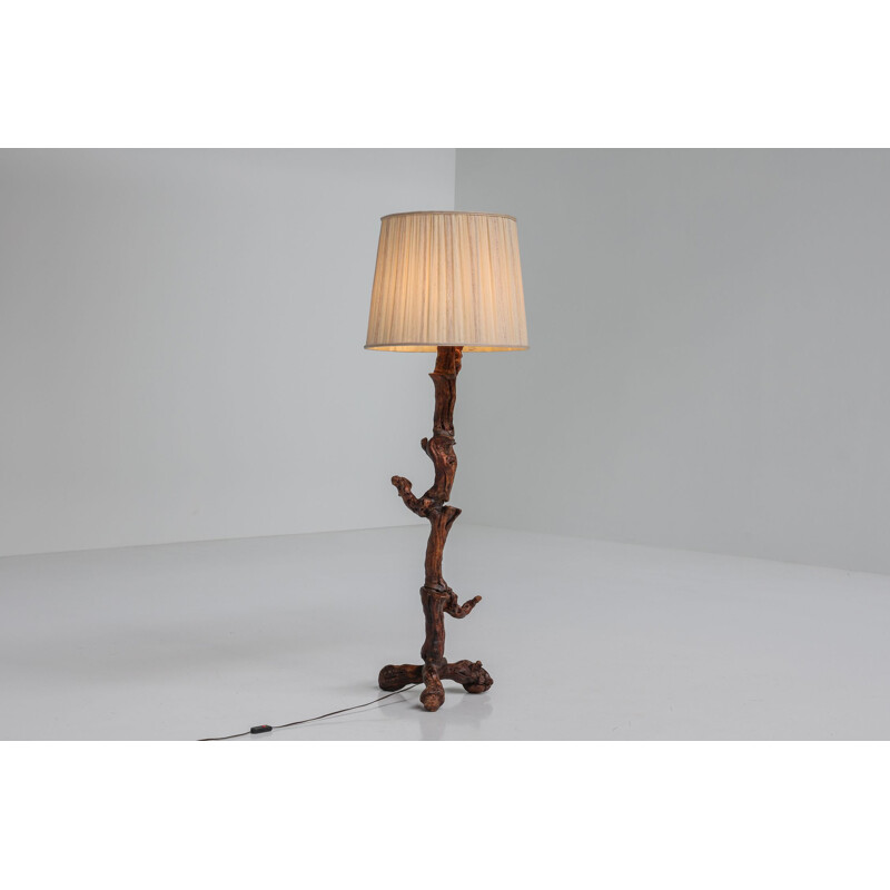 Mid-century wooden and plastic floor lamp by Wabi-Sabi, 1950s