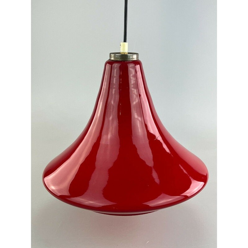 Vintage pendant lamp in glass, 1960-1970s