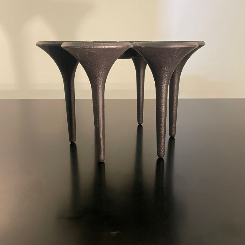 Vintage cast iron candlestick by Christel and Christer Holmgren, 1960