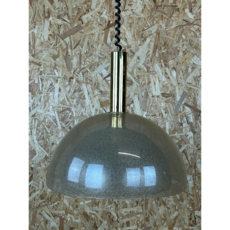 Lámpara de suspensión vintage de cristal de Carlo Nason para Mazzega Puegoso, 1960