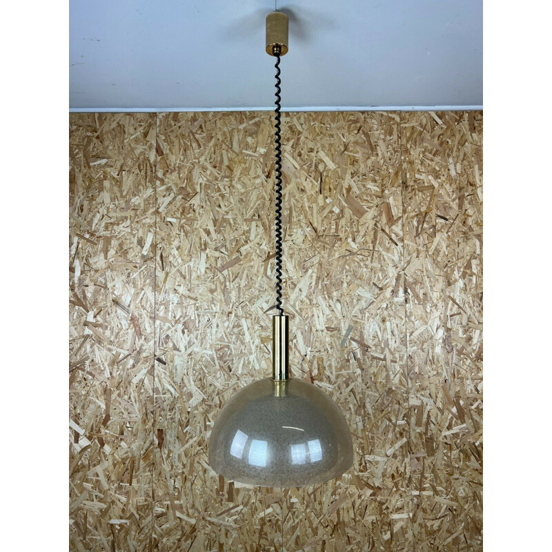 Vintage glass pendant lamp by Carlo Nason for Mazzega Puegoso, 1960