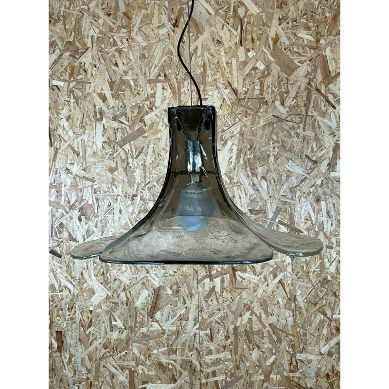 Lampada a sospensione in vetro di Murano vintage di Carlo Nason per Mazzega, 1960-1970