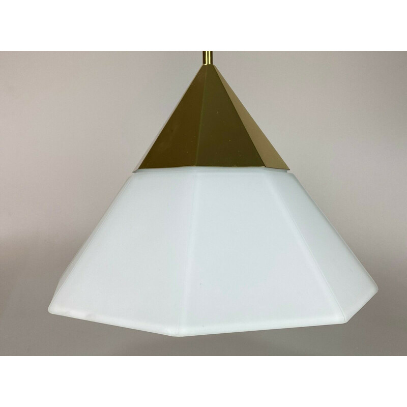 Vintage suspension lamp by Glashütte Limburg, 1960