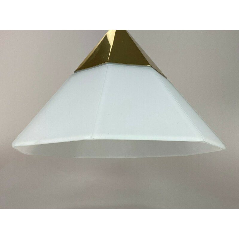 Vintage suspension lamp by Glashütte Limburg, 1960