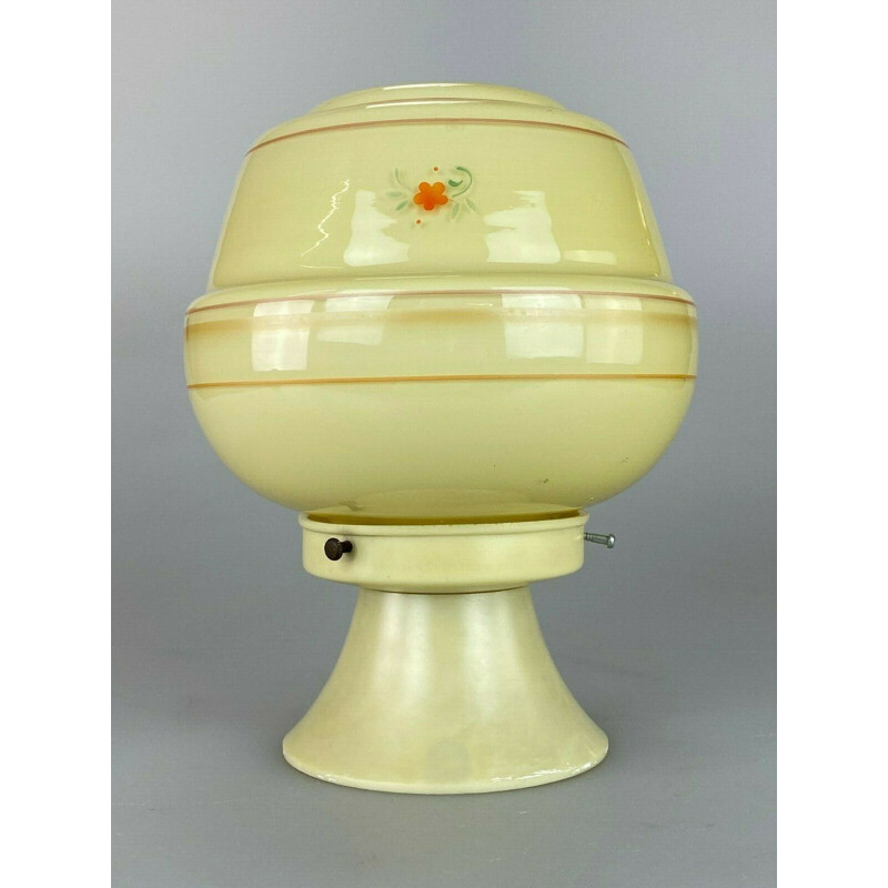 Lámpara de techo de cristal vintage de Erco, 1960-1970