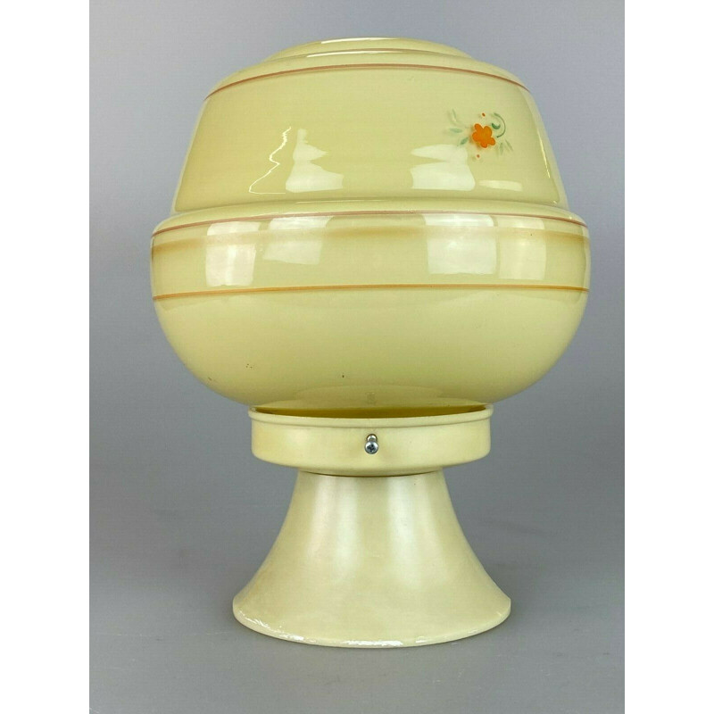 Lámpara de techo de cristal vintage de Erco, 1960-1970