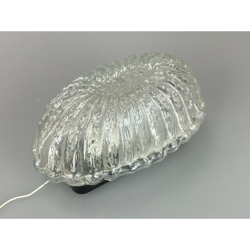 Vintage wall lamp in glass, 1960-1970s