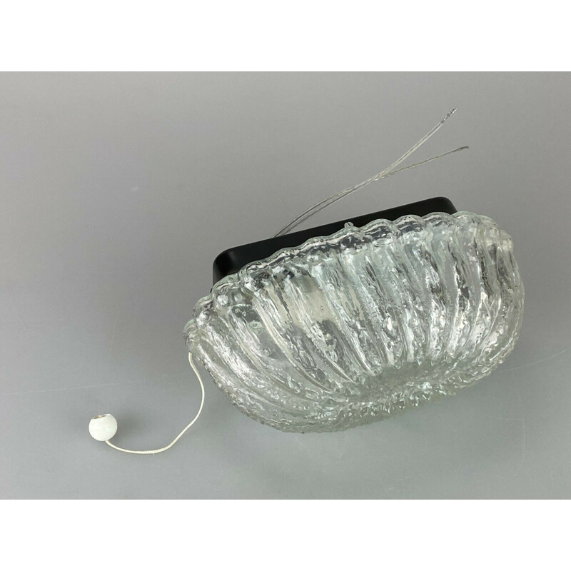 Vintage wall lamp in glass, 1960-1970s