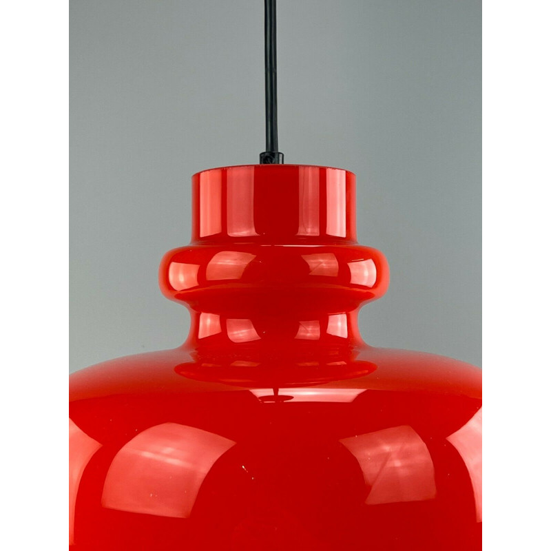 Vintage rode hanglamp van Hans Agne Jakobsson voor Staff, 1960-1970