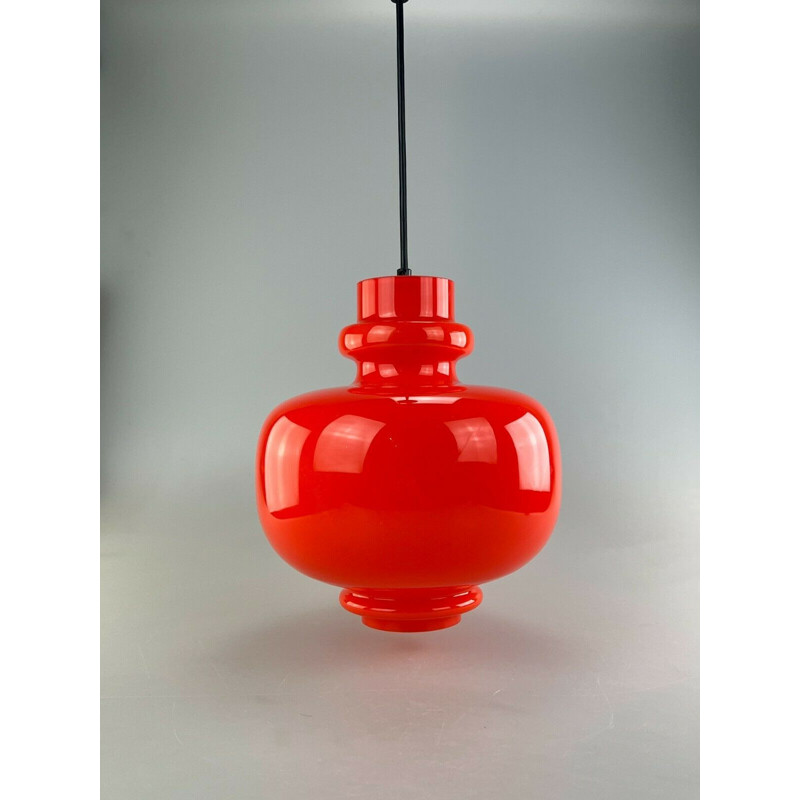 Vintage red pendant lamp by Hans Agne Jakobsson for Staff, 1960-1970s