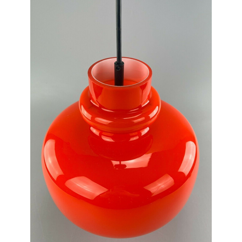 Lámpara de suspensión roja vintage de Hans Agne Jakobsson para Staff, 1960-1970