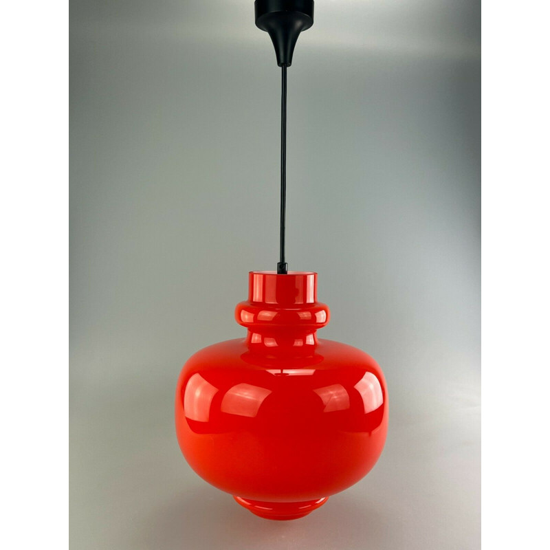Vintage red pendant lamp by Hans Agne Jakobsson for Staff, 1960-1970s