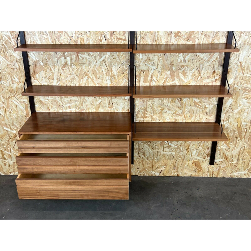 Vintage teak wall unit by Cado Poul, 1960-1970s