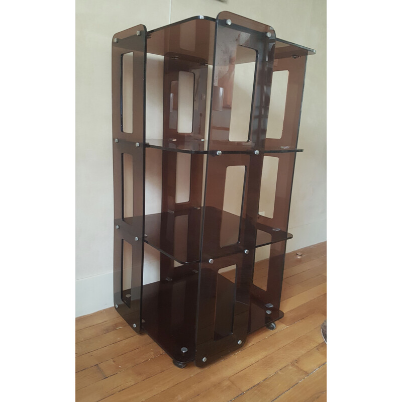 Vintage bookcase in lucite, 1970
