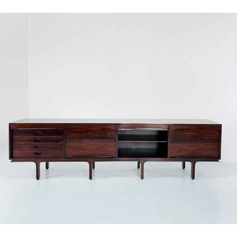 Vintage wooden sideboard by Gianfranco Frattini for Bernini, Italy 1957