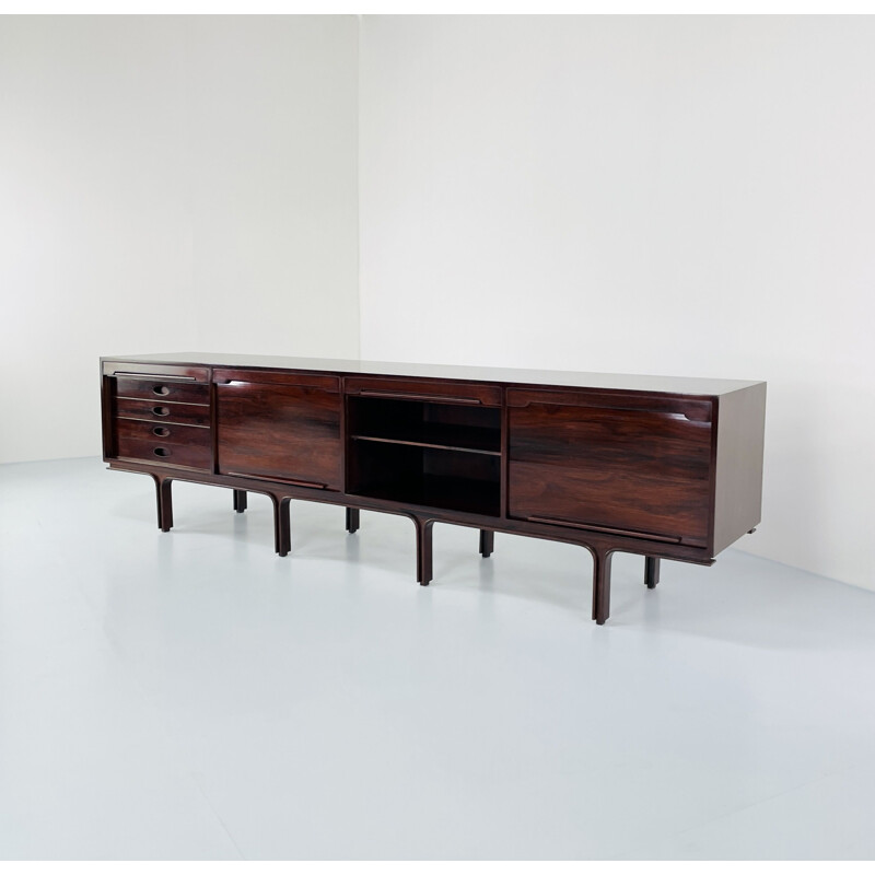 Vintage wooden sideboard by Gianfranco Frattini for Bernini, Italy 1957