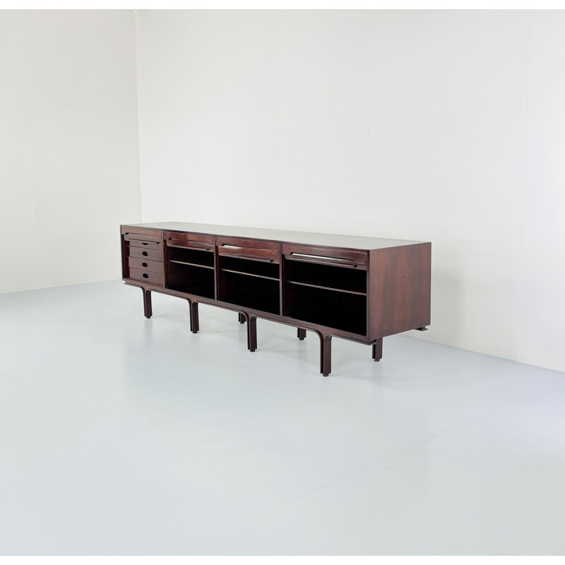 Vintage wooden sideboard by Gianfranco Frattini for Bernini, Italy 1957