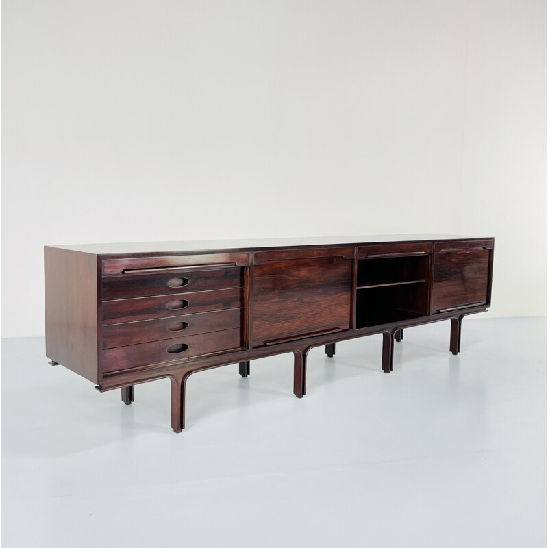 Vintage wooden sideboard by Gianfranco Frattini for Bernini, Italy 1957