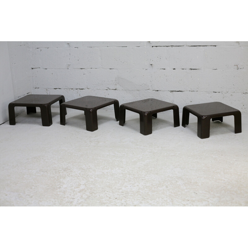 Vintage gatti nesting tables by Mario Bellini for C & B, Italy 1970