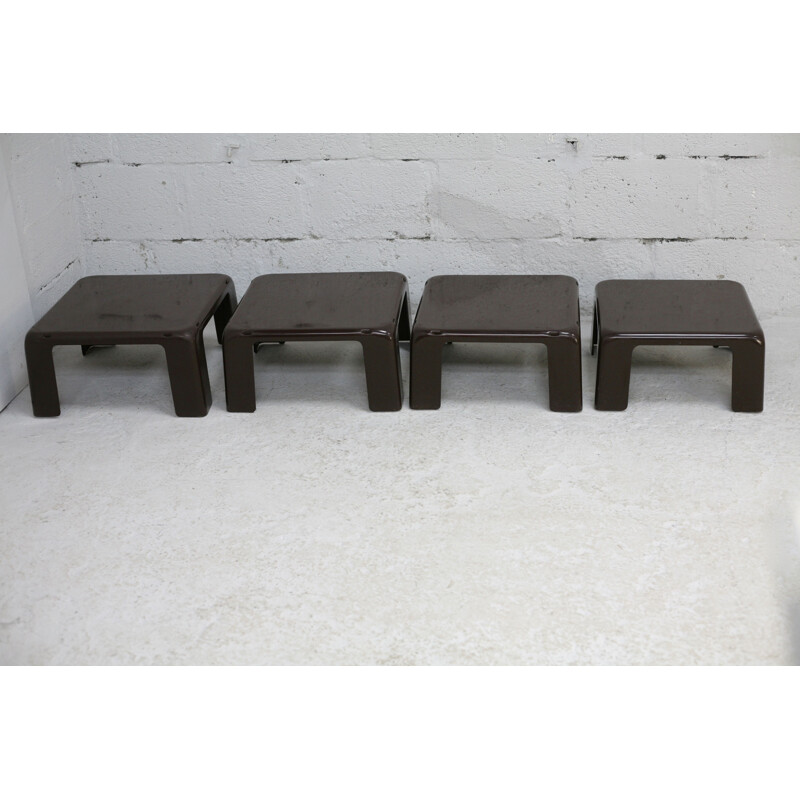 Vintage gatti nesting tables by Mario Bellini for C & B, Italy 1970