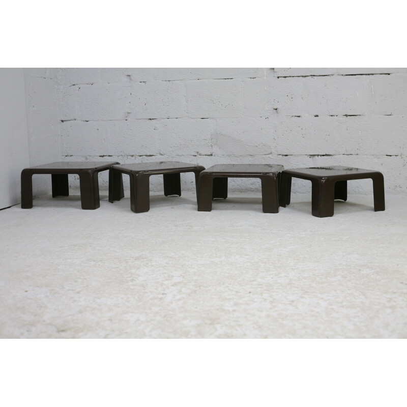 Vintage gatti nesting tables by Mario Bellini for C & B, Italy 1970