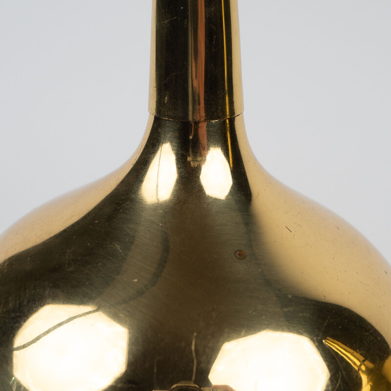 Pair of vintage brass pendant lamps by Frandsen, Denmark 1970
