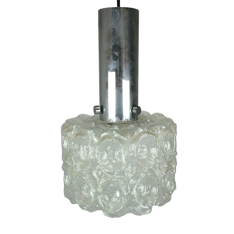 Vintage glass pendant by Glashütte Limburg, 1960