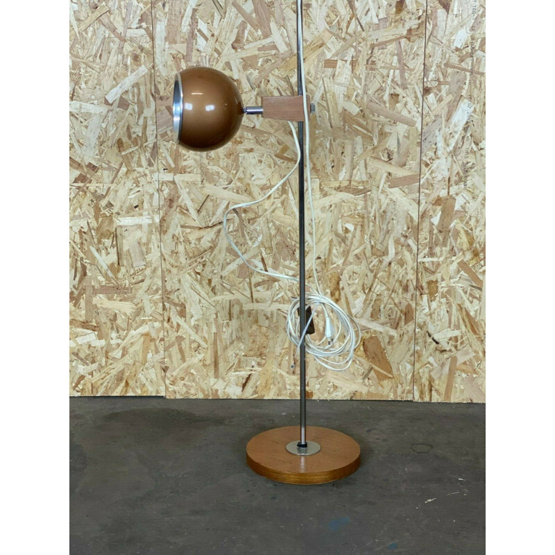 Lámpara de pie de teca vintage de Temde, 1960-1970