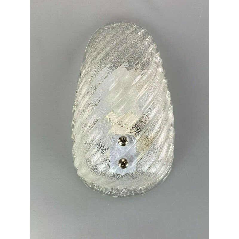 Vintage wall lamp in frosted glass, 1960