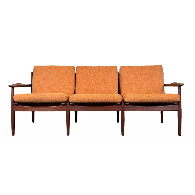 Vintage teak sofa 3-seater by Svend Aage Eriksen for Glostrup, 1960-1970s