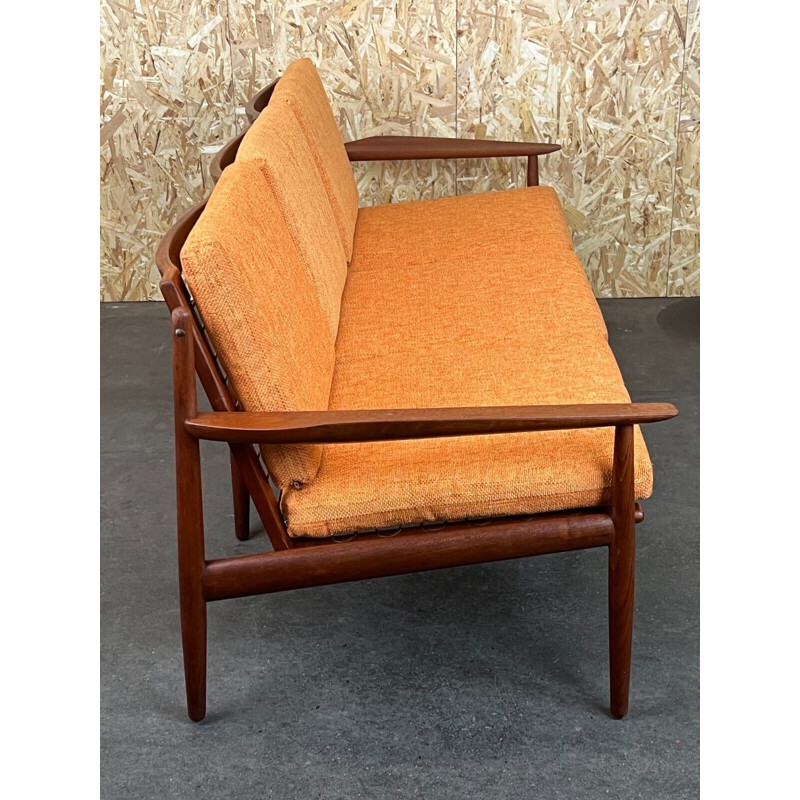 Canapé vintage en teck 3 places par Svend Aage Eriksen pour Glostrup, 1960-1970