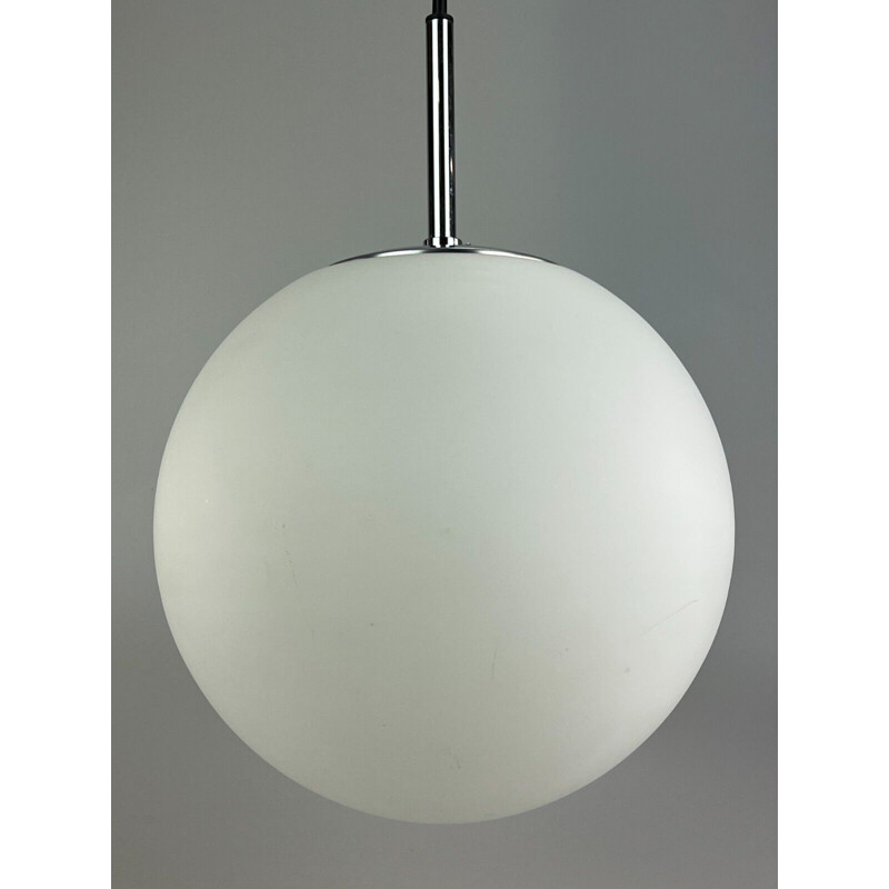 Glashütte Limbur vintage spherical suspension lamp, 1960