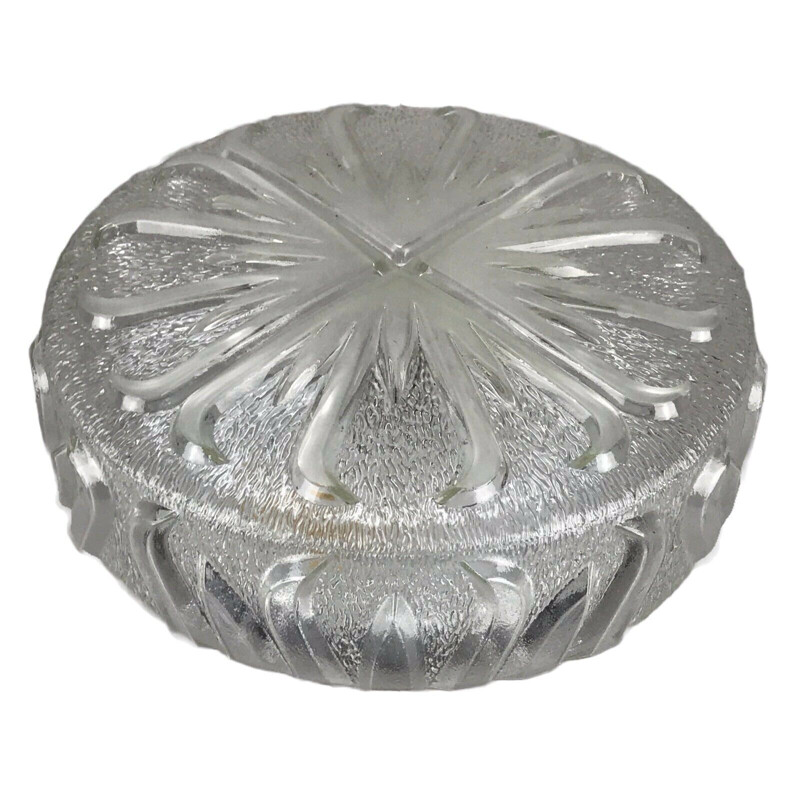 Vintage ceiling lamp in glass, 1960-1970s