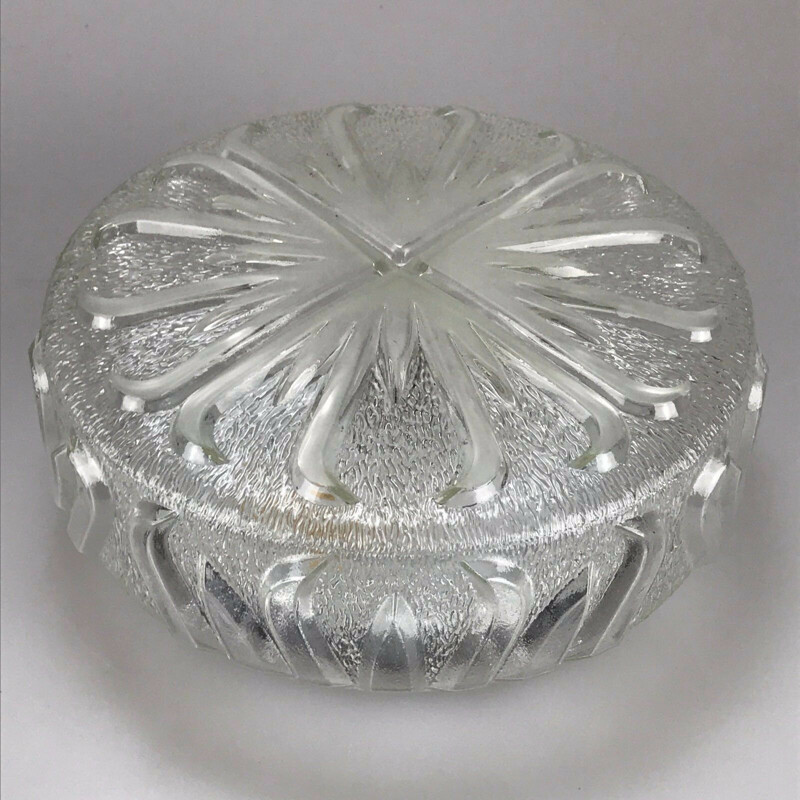 Vintage ceiling lamp in glass, 1960-1970s