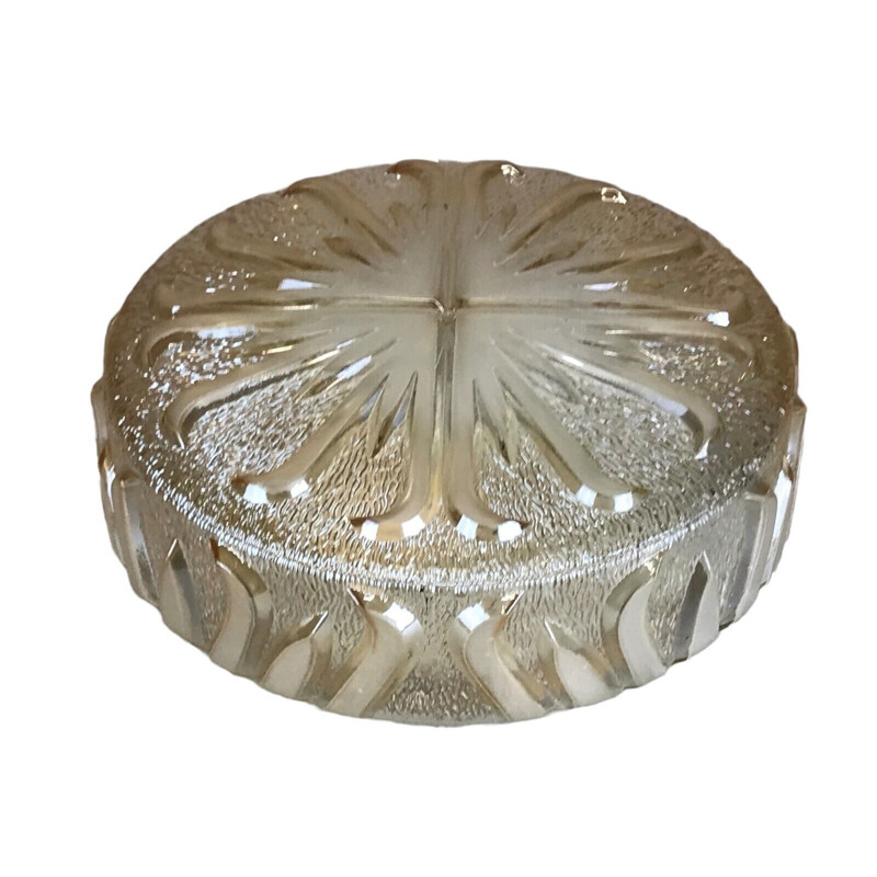 Vintage ceiling lamp in glass, 1960-1970s