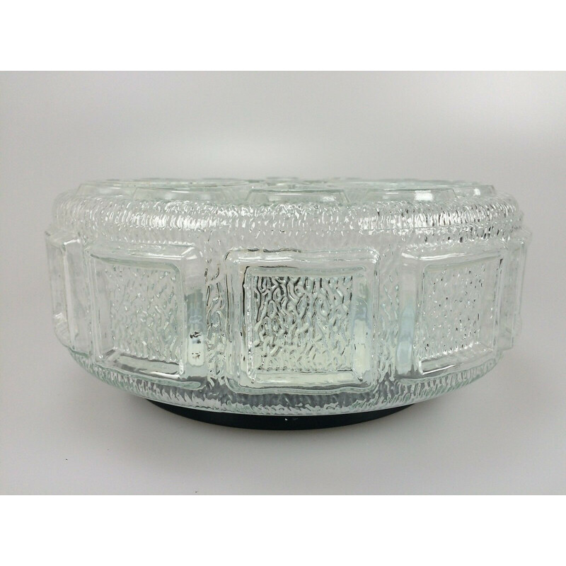 Plafonnier vintage en verre, 1960-1970