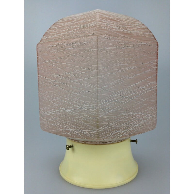 Vintage glazen plafondlamp van Erco, 1960-1970