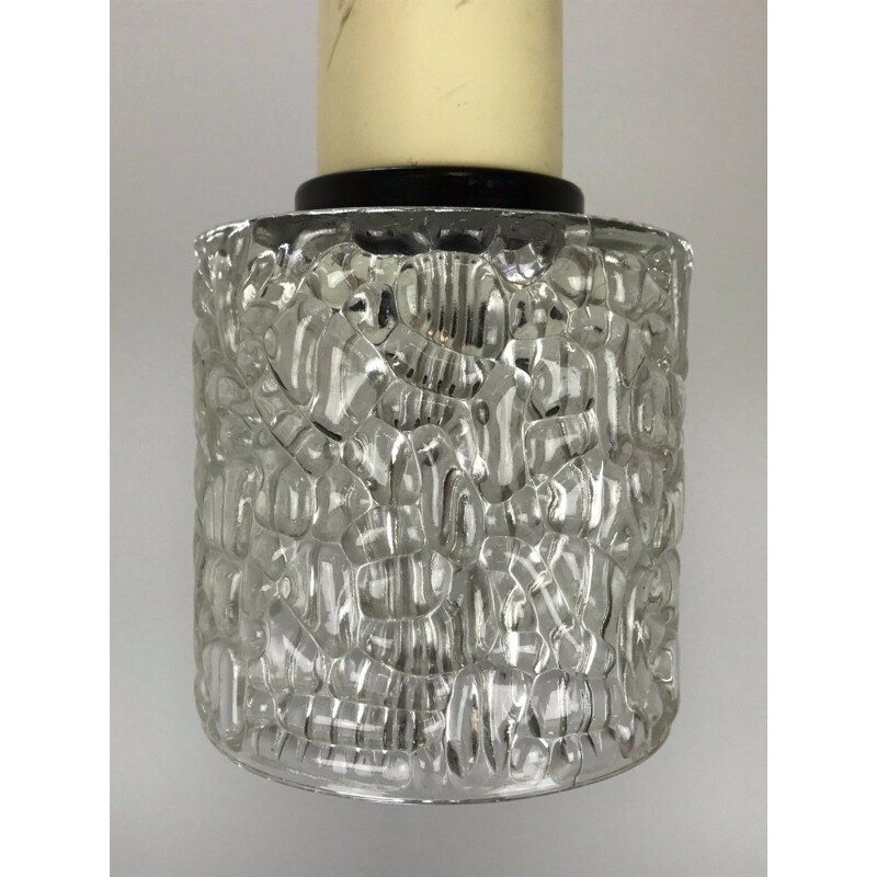 Vintage pendant lamp in glass, 1960-1970s